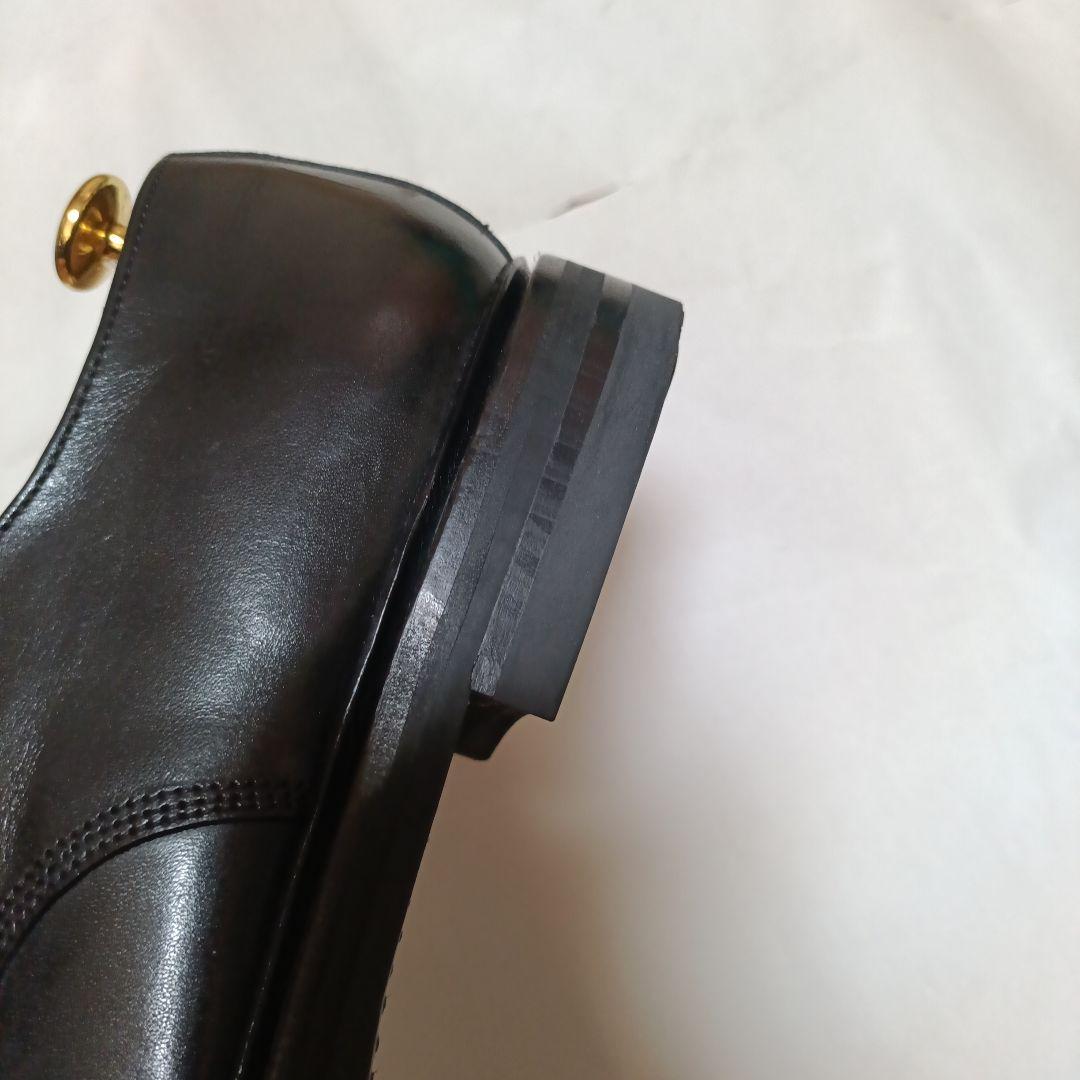 harrogate euston サイズ7.5 黒 レザー プレーントゥ