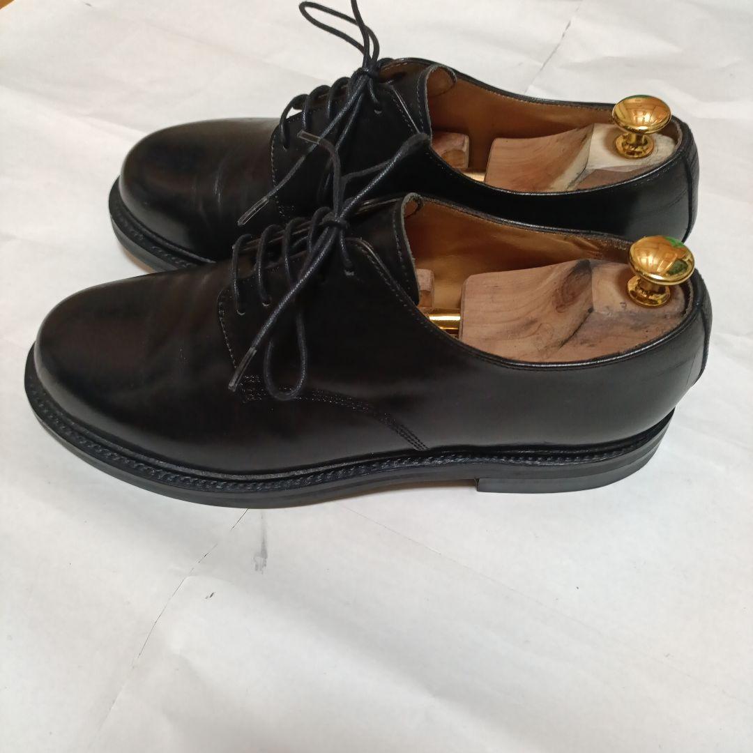 harrogate euston サイズ7.5 黒 レザー プレーントゥ