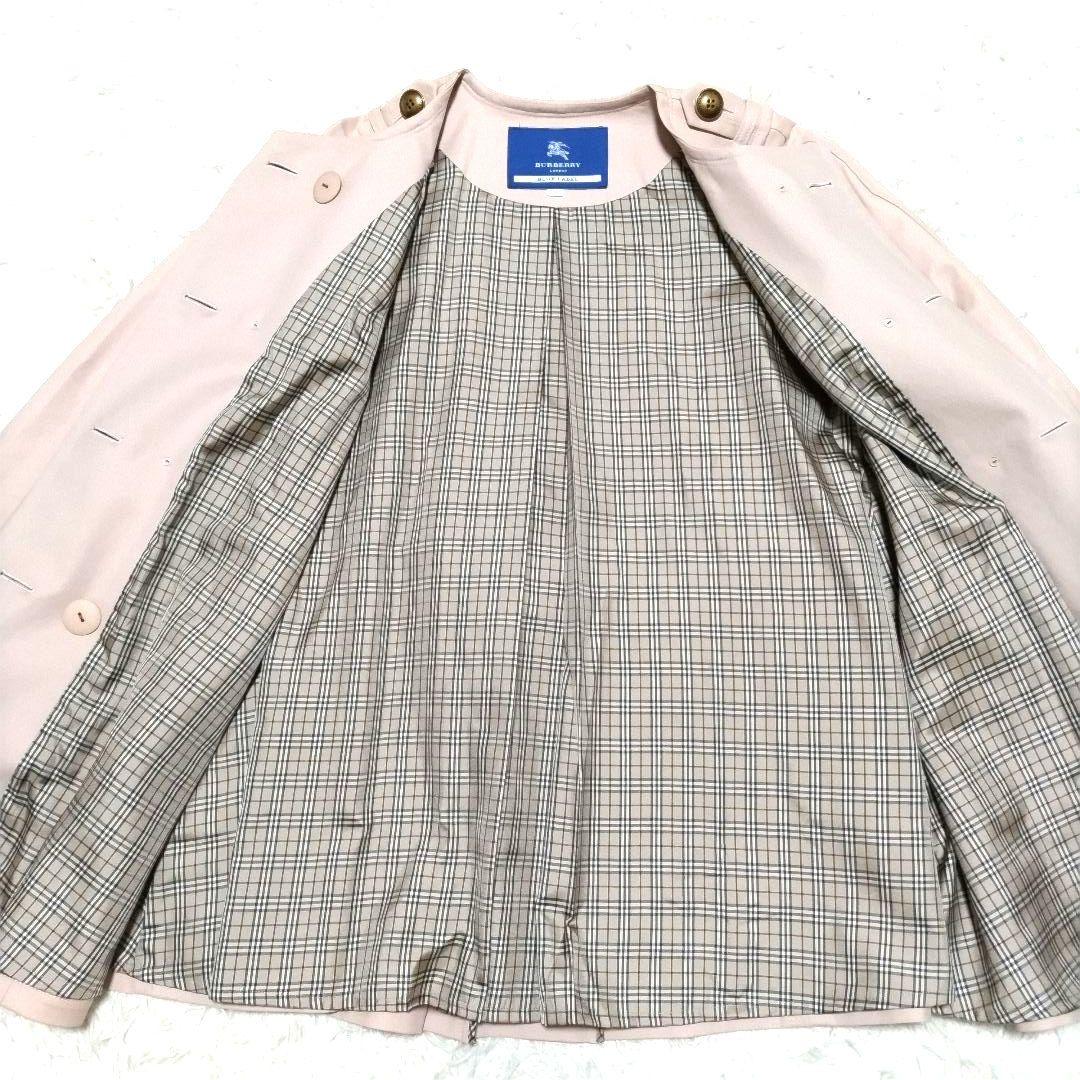 バーバリーブルーレーベル　トレンチコート　ノバチェック　ベルト　ナポレオン　金