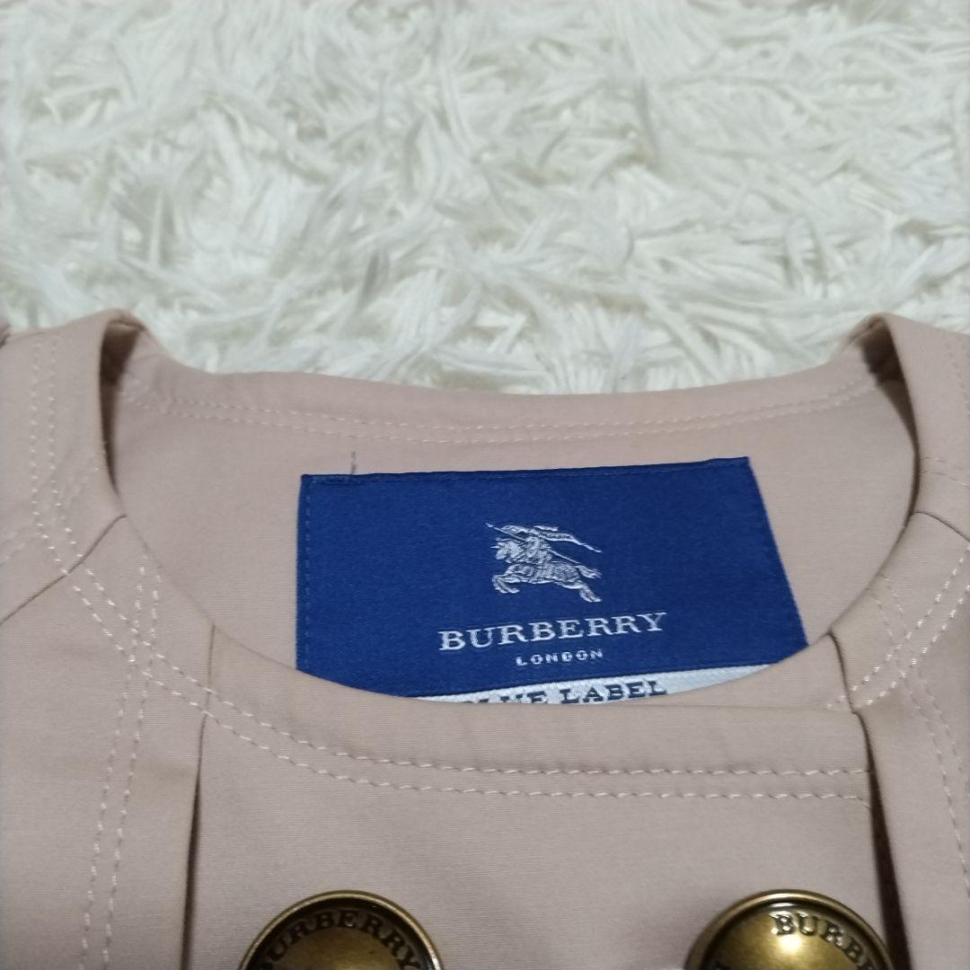 バーバリーブルーレーベル　トレンチコート　ノバチェック　ベルト　ナポレオン　金