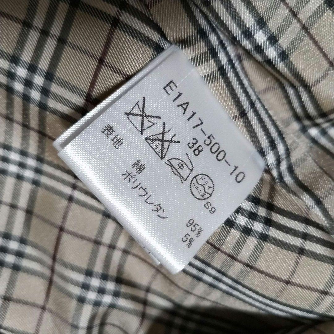 バーバリーブルーレーベル　トレンチコート　ノバチェック　ベルト　ナポレオン　金