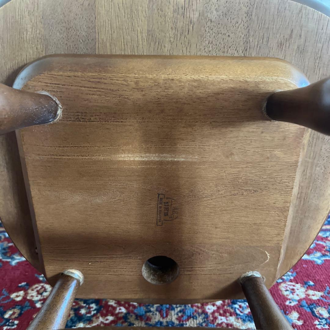 ウィンザーチェア 木製 回転チェア レトロ 回転式 ダイニングチェア ①