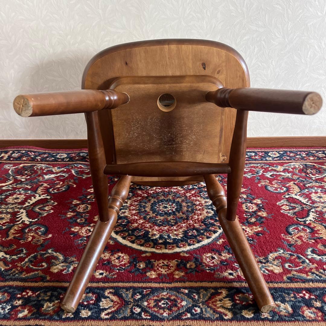 ウィンザーチェア 木製 回転チェア レトロ 回転式 ダイニングチェア ①