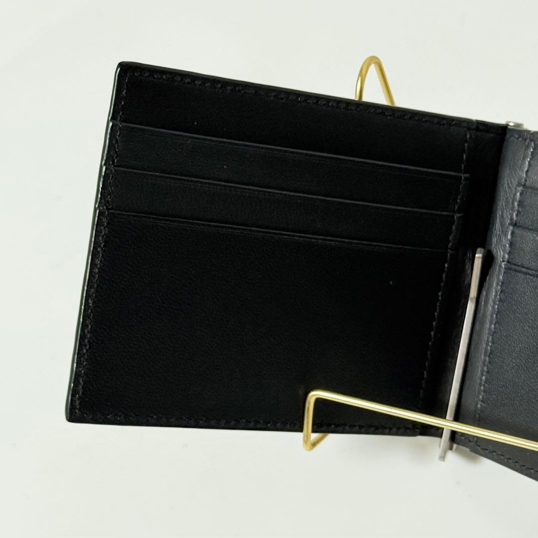 ⭐️未使用品⭐️ サンローラン　マネークリップ　クロコ型押し　シルバー金具