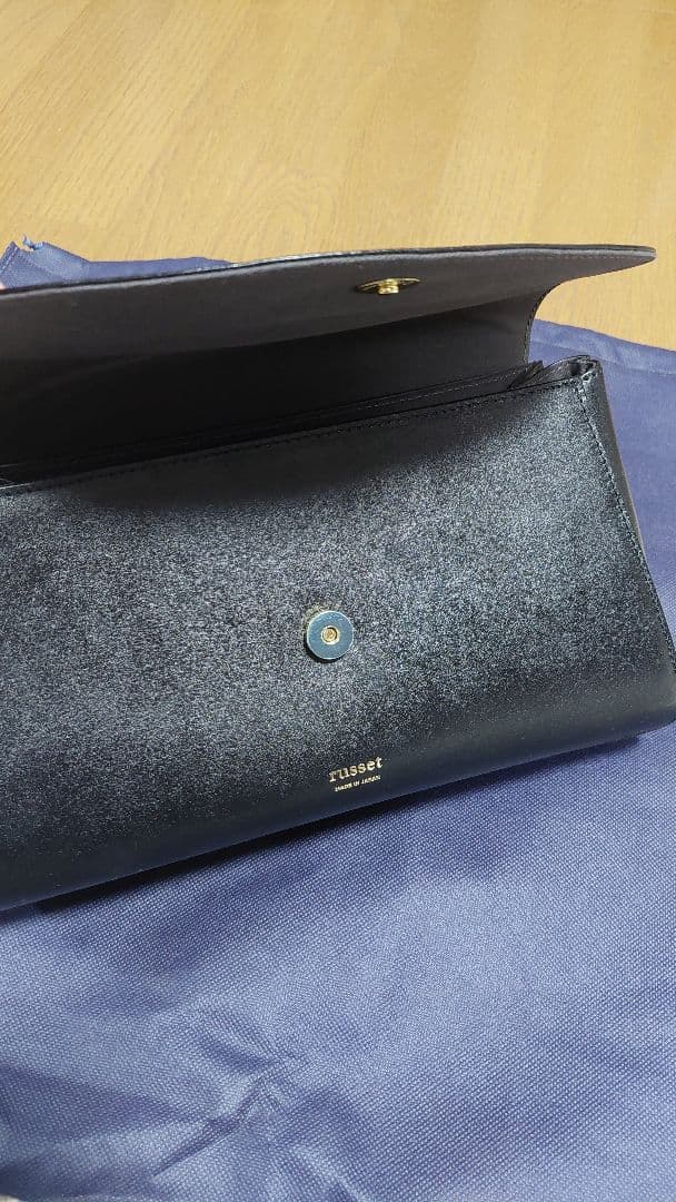 russet レザーフラップ ショルダーバッグ【390g 本革】