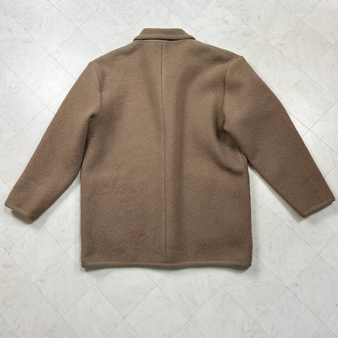 papas パパス【XL相当】ウールハーフコート ベージュ 胡桃ボタン