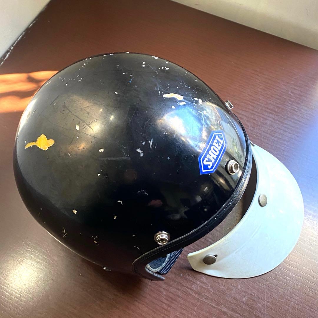 SHOEI 小帽体 目深加工 リペア済み 当時物 族ヘル ビンテージヘルメット