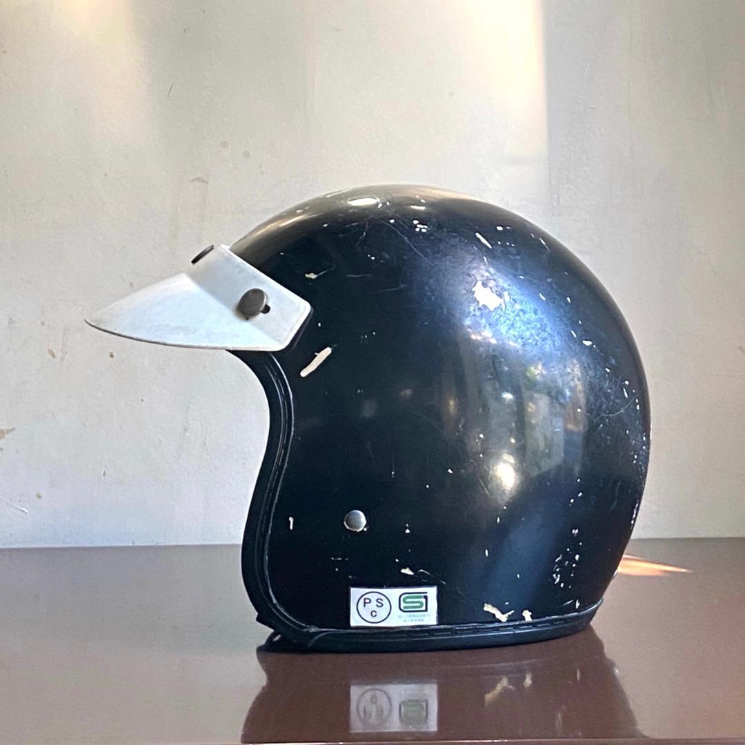 SHOEI 小帽体 目深加工 リペア済み 当時物 族ヘル ビンテージヘルメット