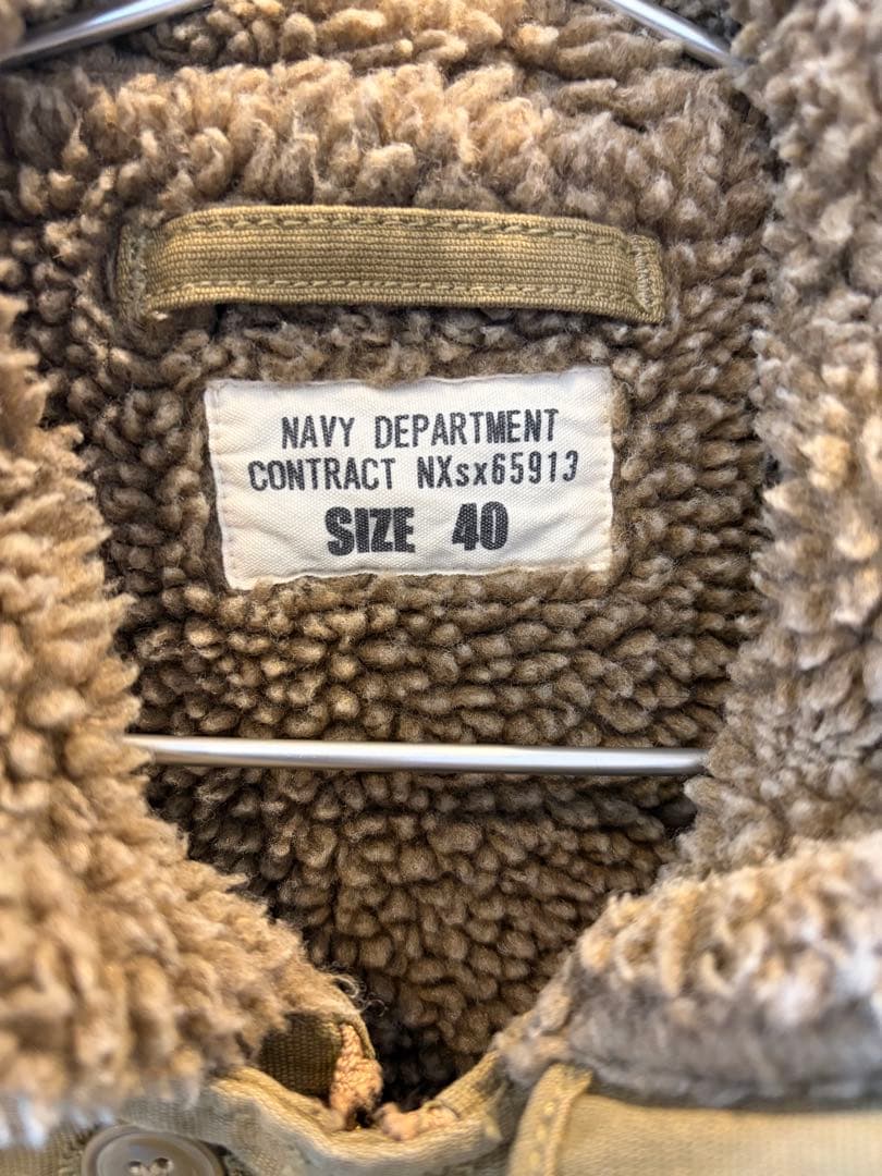 WAIPER.inc N-1デッキジャケット (後期型、タン/カーキ色)