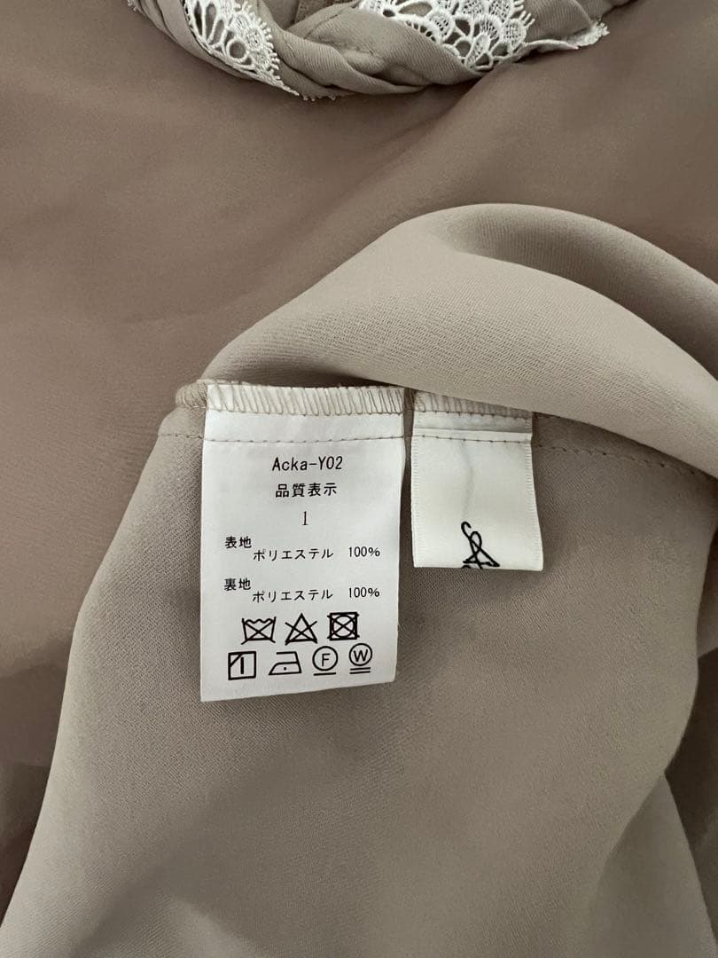 【美品】Acka. シアーオーバーワンピース　オケージョンドレス