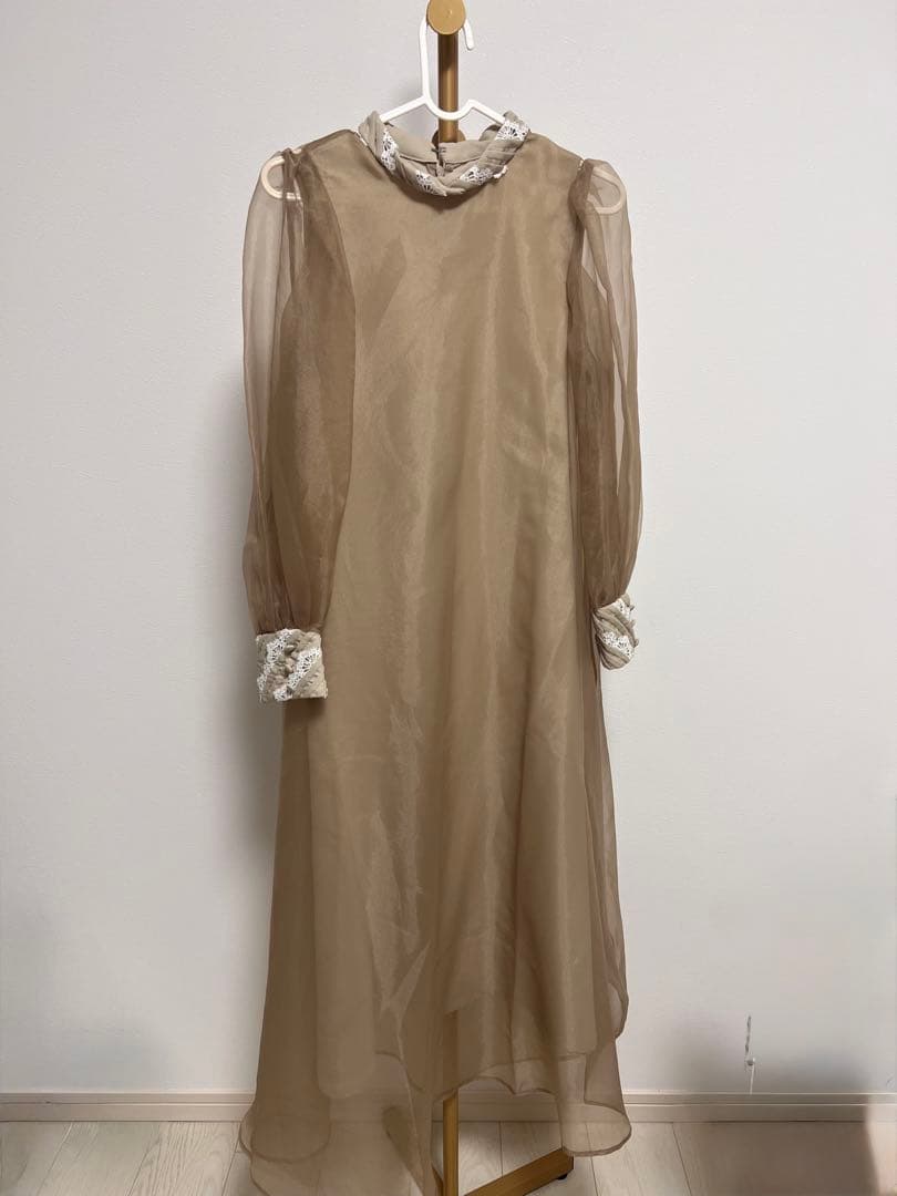 【美品】Acka. シアーオーバーワンピース　オケージョンドレス