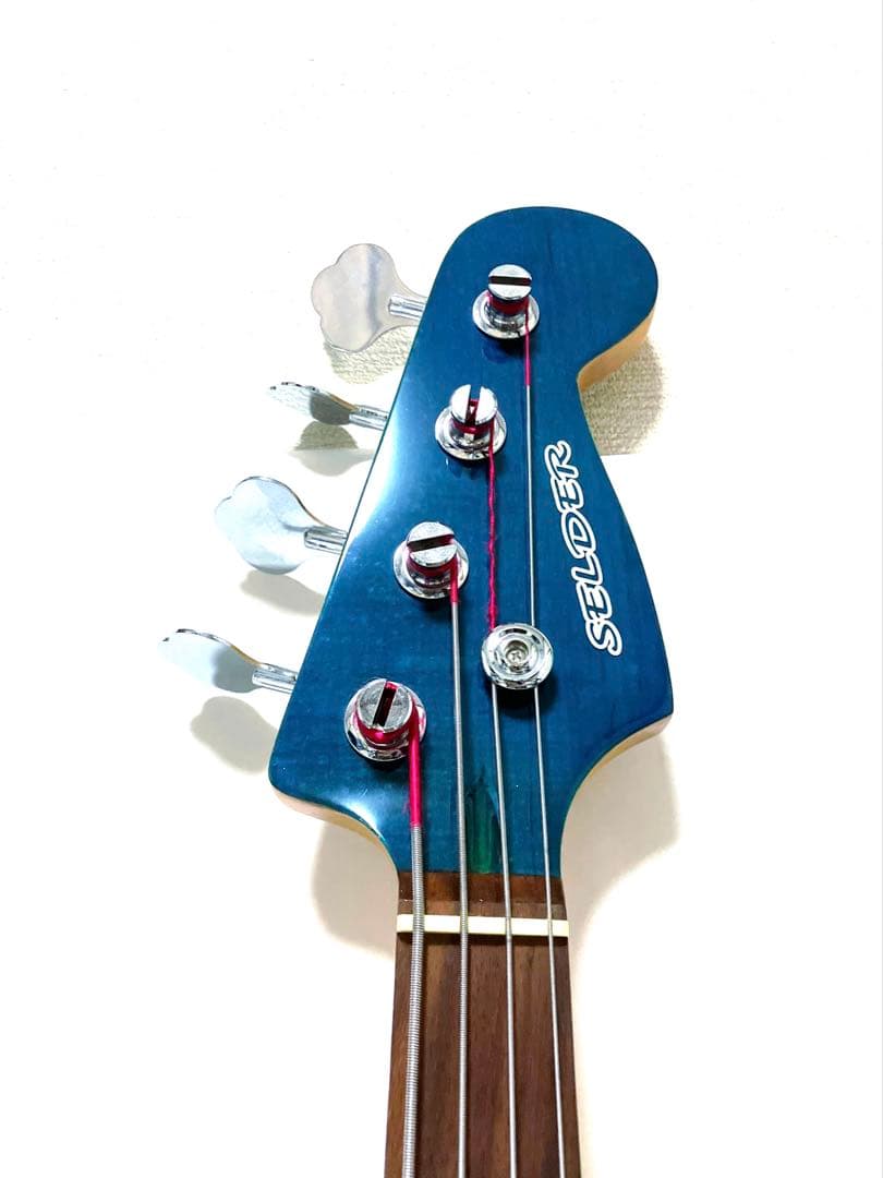 か*ず様 SELDER 4弦エレキベース 青JAZZ BASS