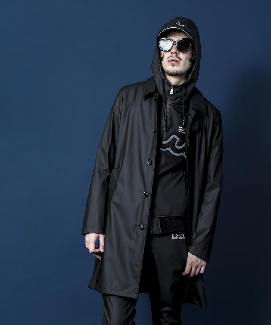 新品☆ROCK DUDE ＆ MUTA MARINE レインコート☆黒☆Mサイズ