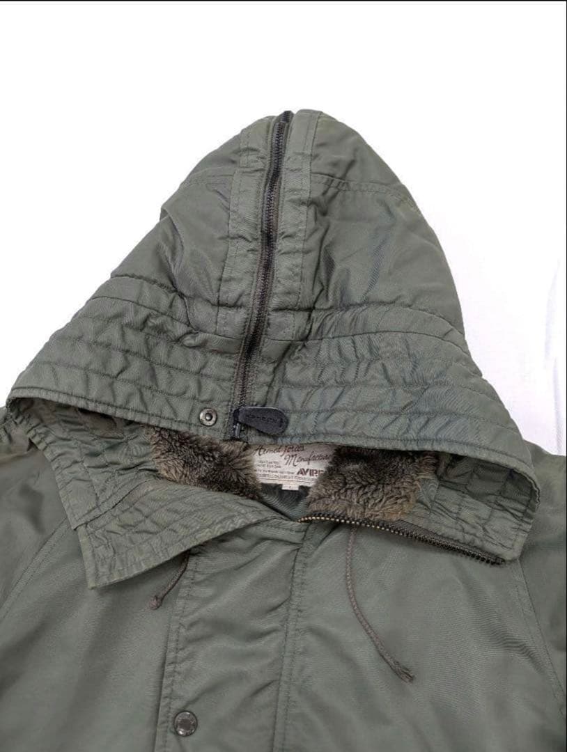 AVIREX N-2B フライトジャケット　ミリタリー　カーキ　L