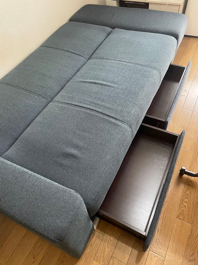 ソファベッド　ソファ　3掛けソファ　スツールつき　ニトリ　収納つき