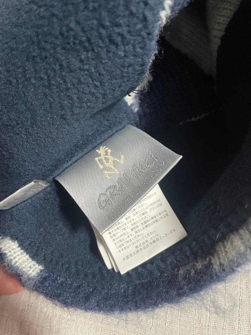 GRAMiCCi ネイビー ホワイト ビーニー