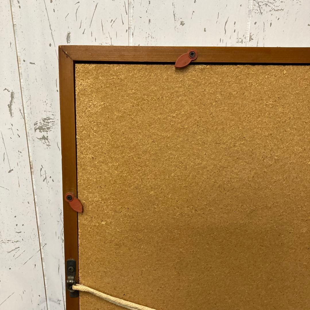 昭和レトロ 絵画 油彩画 油絵 風景画 街並み 額装 額縁 額入り アート