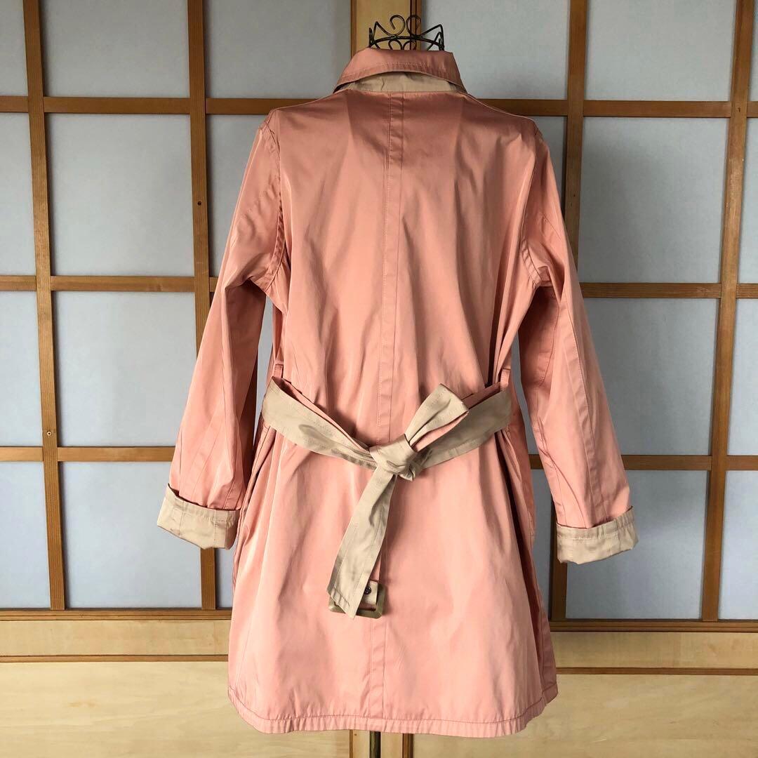 新品　ピノーレ　ステンカラー　リバーシブル　ハーフ　コート　バイカラー　L