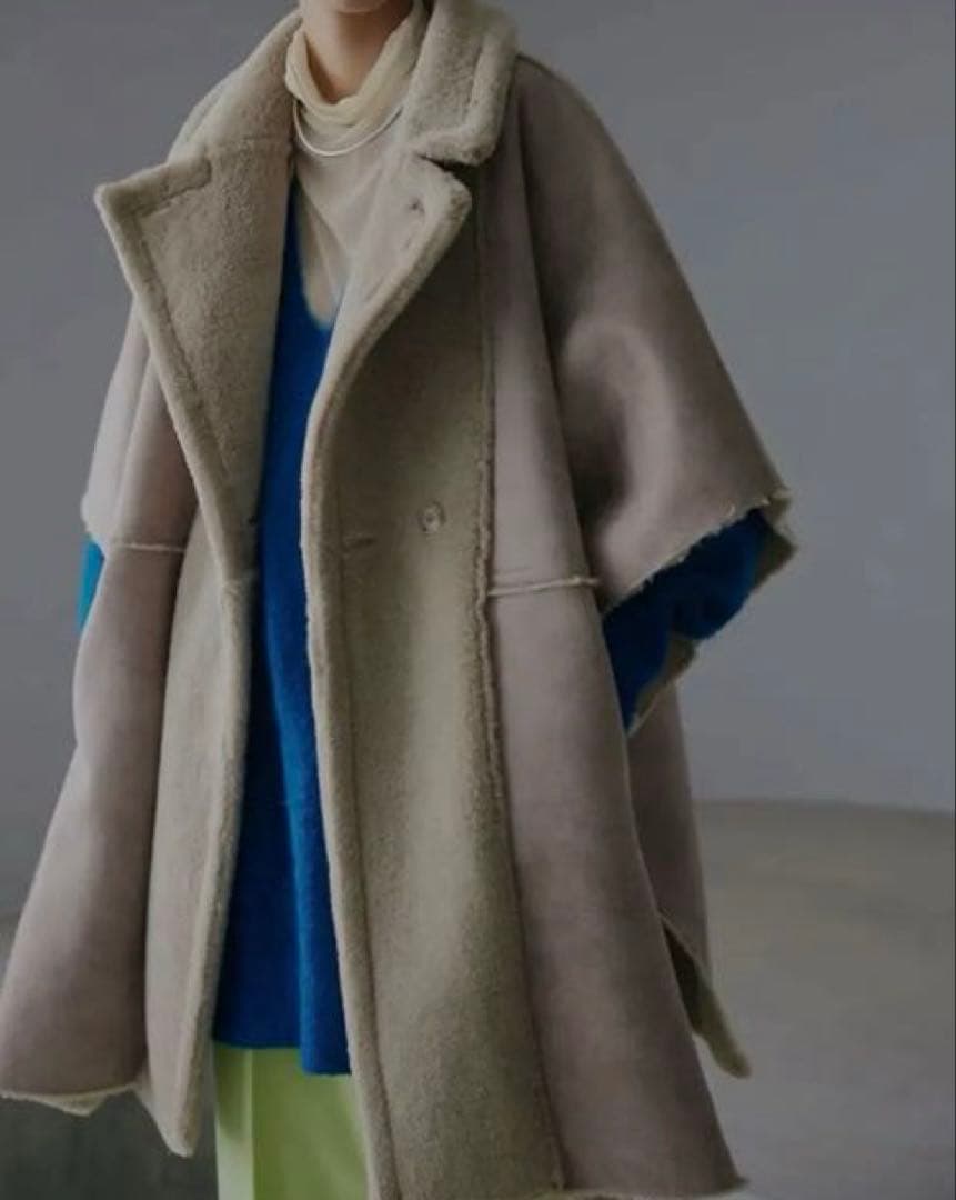 [お値下げ] AMERI アメリ リバーシブル ボア ポンチョ ケープコート