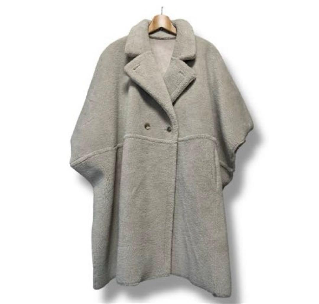 [お値下げ] AMERI アメリ リバーシブル ボア ポンチョ ケープコート