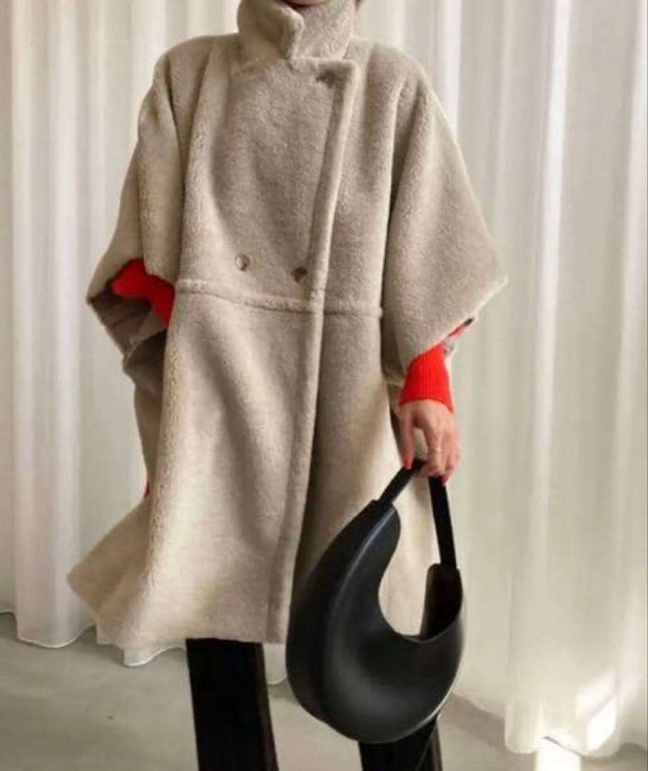 [お値下げ] AMERI アメリ リバーシブル ボア ポンチョ ケープコート