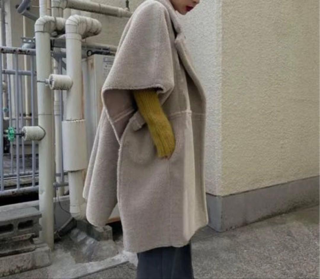 [お値下げ] AMERI アメリ リバーシブル ボア ポンチョ ケープコート