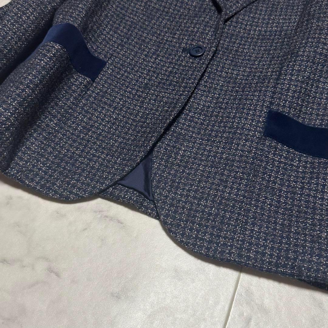 希少レア・美品✨️ディオール テーラードジャケット ミックスツイード ベロア L