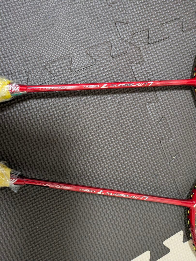 MIZUNO luminasonic7 バドミントンラケット 2本セット レッド