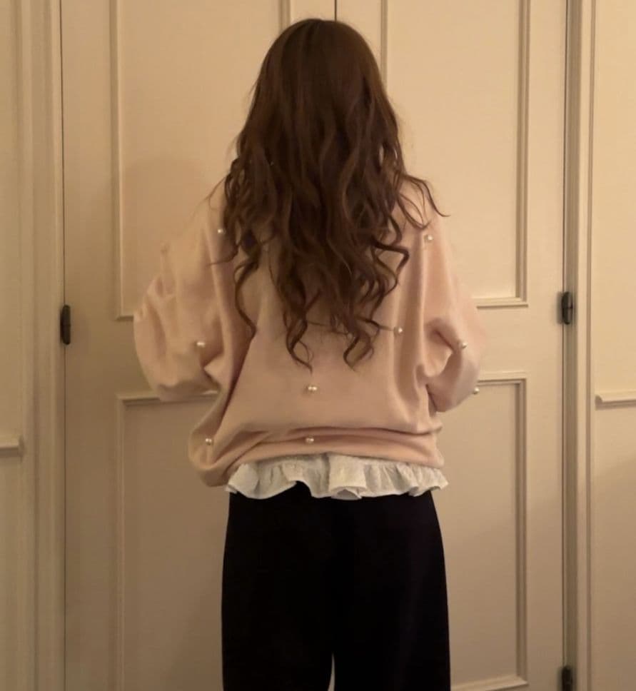 未使用品☆marryme☆パール装飾トレーナー☆ピンク