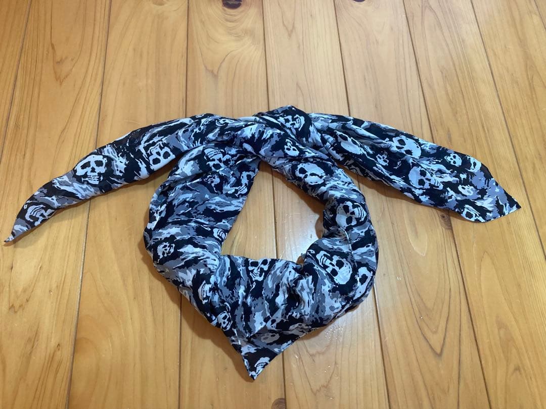 【極美品】ナンバーナインnumbernineドクロスカルストールバンダナスカーフ