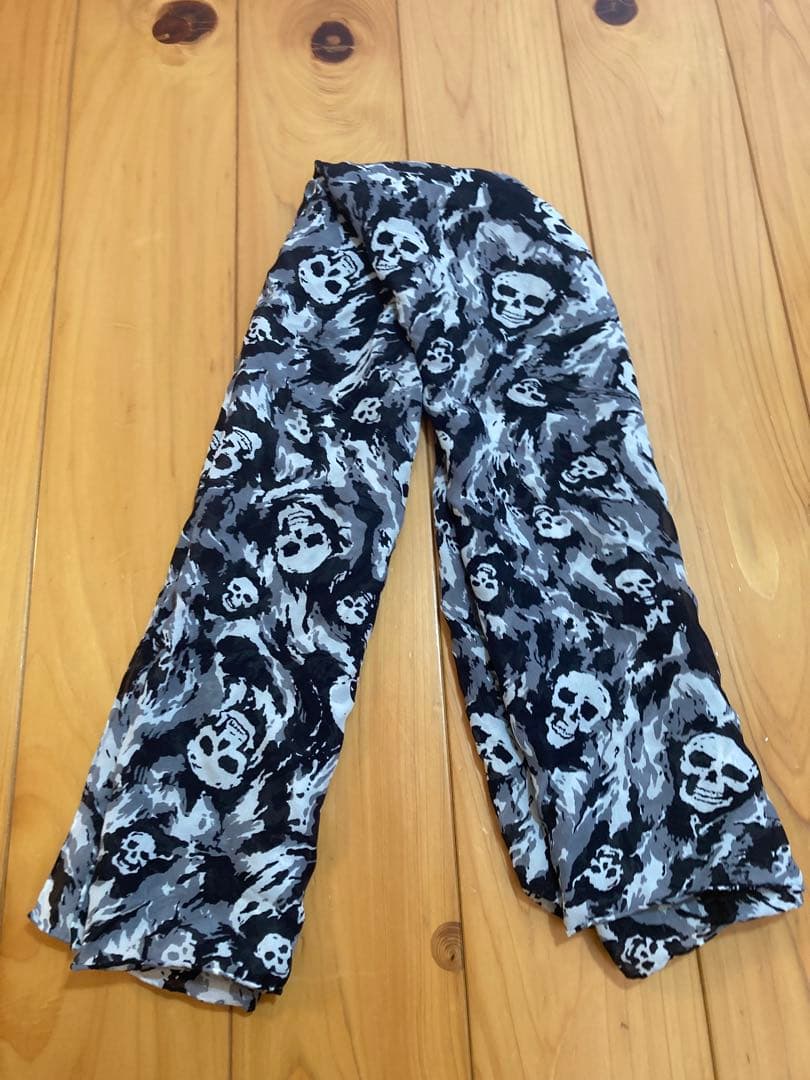 【極美品】ナンバーナインnumbernineドクロスカルストールバンダナスカーフ