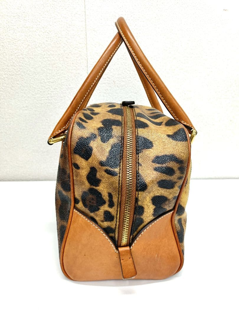 ドルチェ&ガッバーナ ヒョウ柄 ハンドバッグ ミニボストン オールレザー