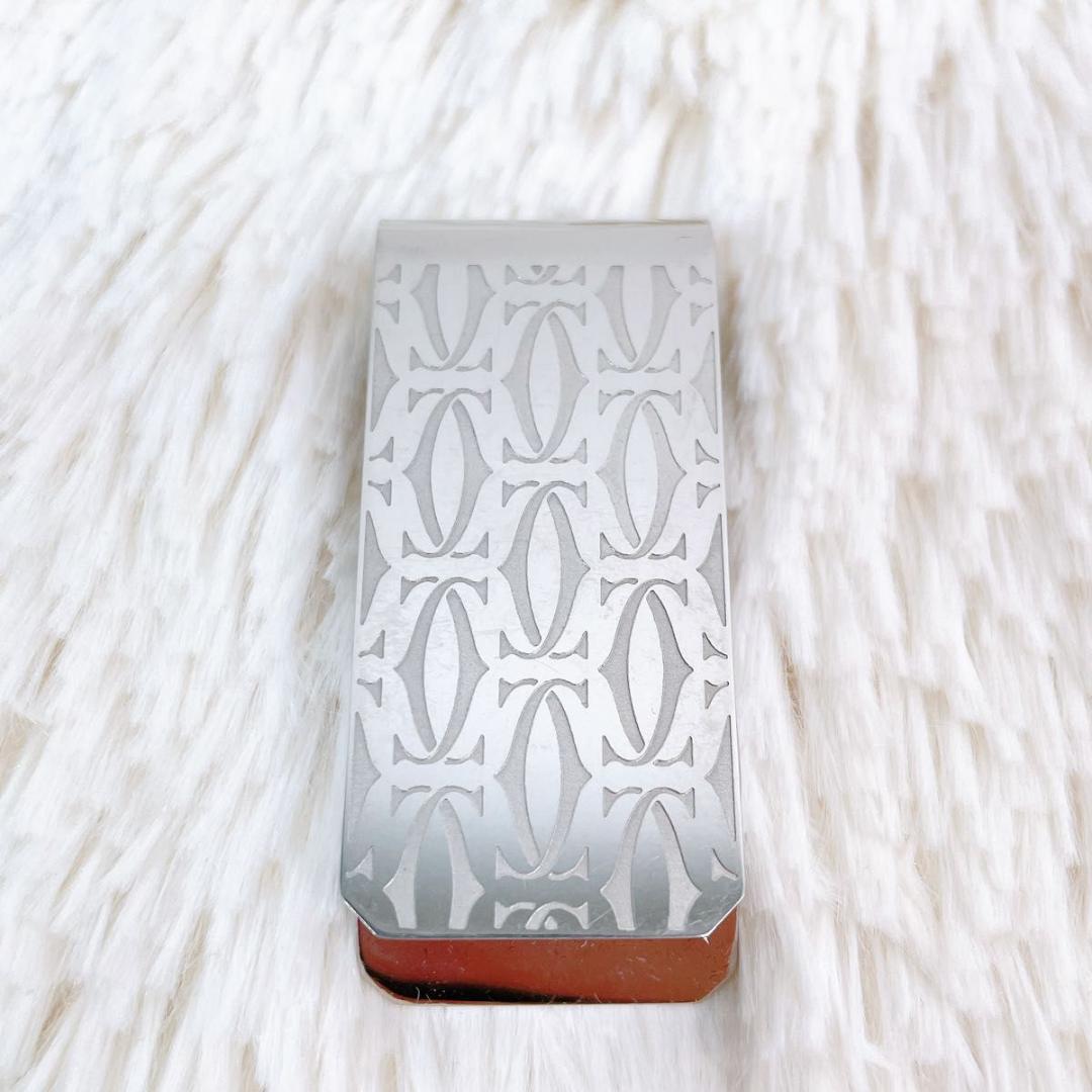 カルティエ Ｃ ドゥ カルティエ デコール マネークリップ ２Ｃロゴ シルバー