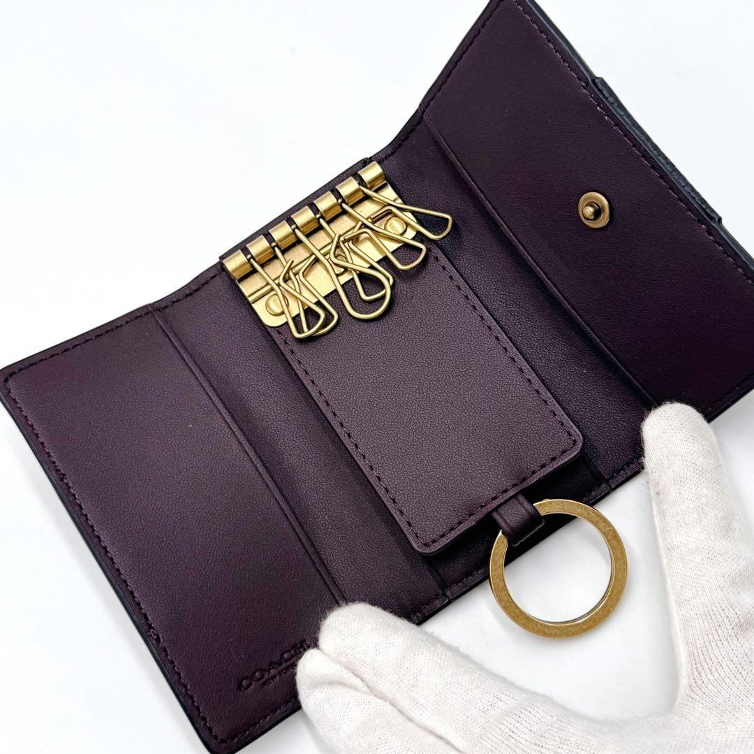 新品級✨ COACH　6連　キーリング　ホースアンドキャリッジ　キーケース