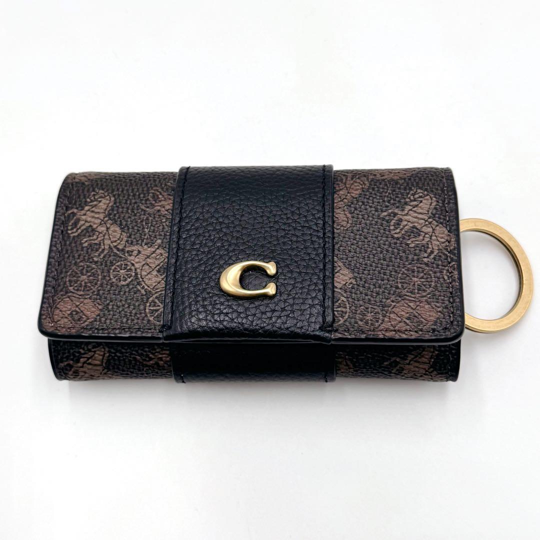新品級✨ COACH　6連　キーリング　ホースアンドキャリッジ　キーケース