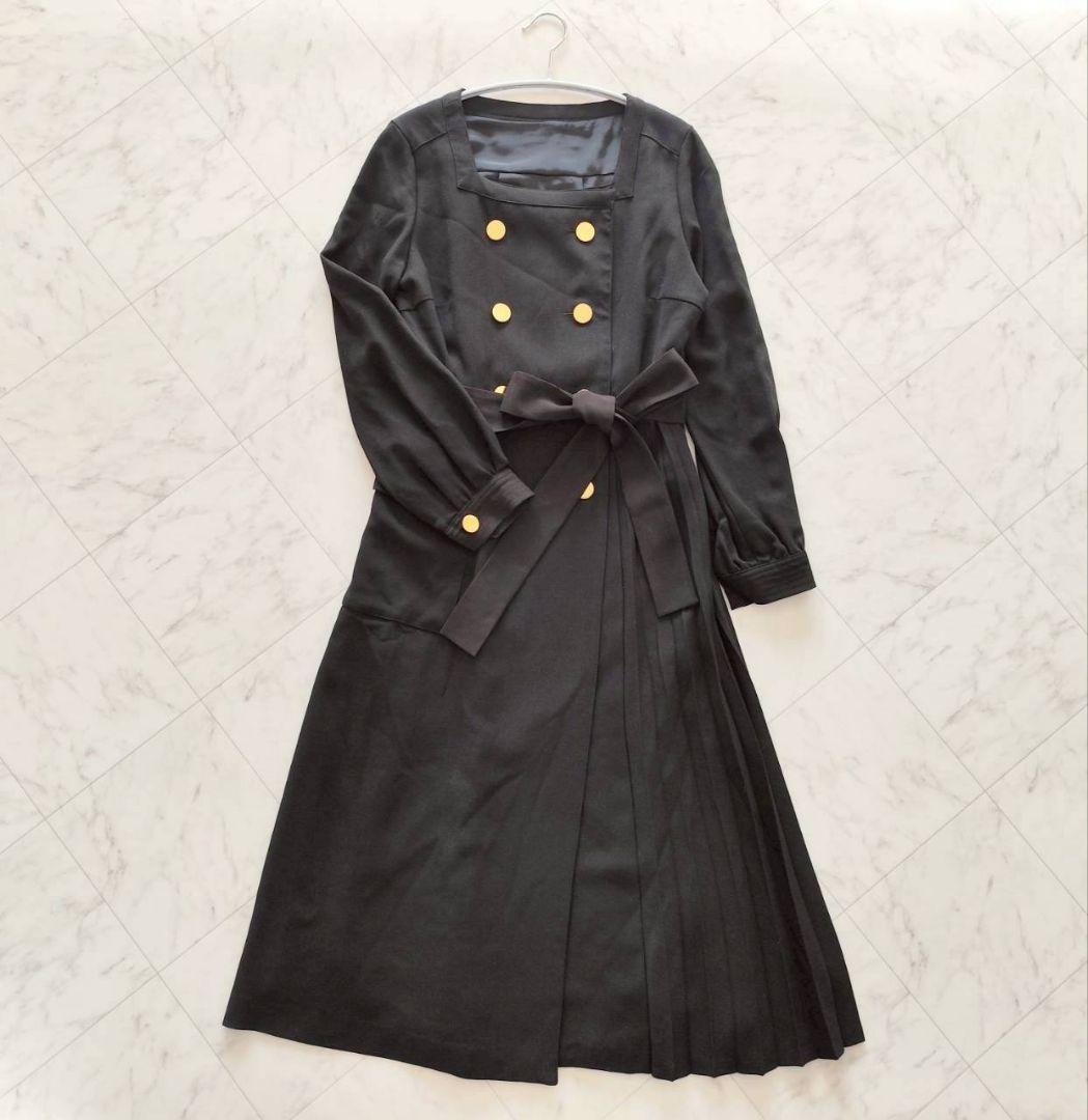 グレースコンチネンタル ウールタッチダブルワンピース