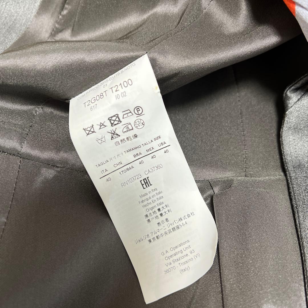 新品✨エンポリオアルマーニ　テーラードジャケット　バックデザイン　40 シルバー