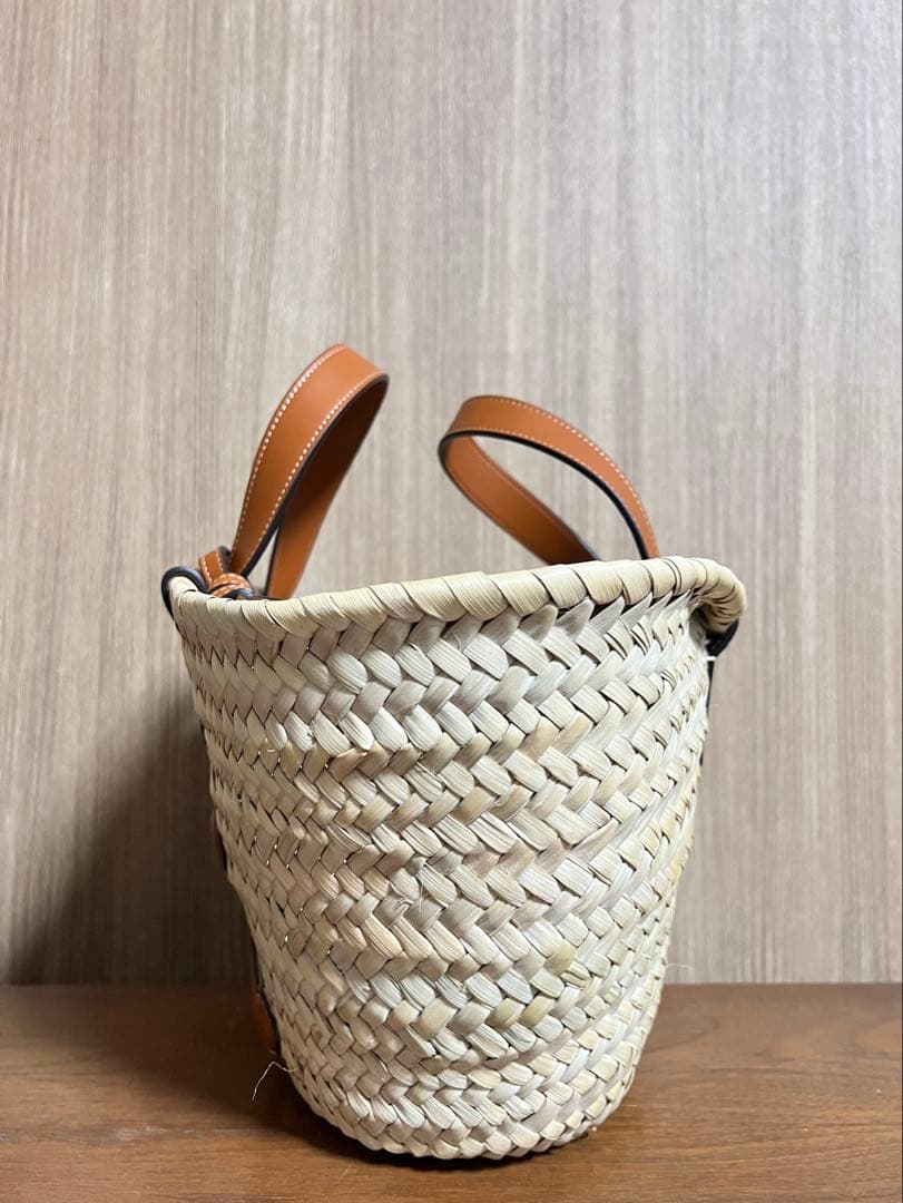 CELINE クラシック パニエ / ラフィア ＆ カーフスキン