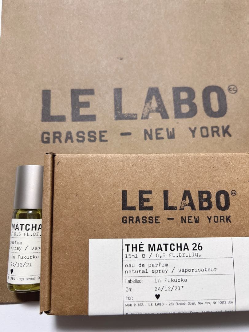 C*s様 MATCHA 26 オードパルファム 15ml ルラボ　ショッパー　B