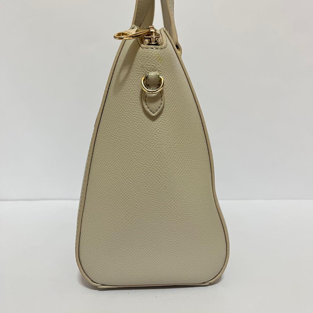 美品✨フルラ　ミネルヴァ　2way ショルダーバッグ　通勤通学　レザー　グレー