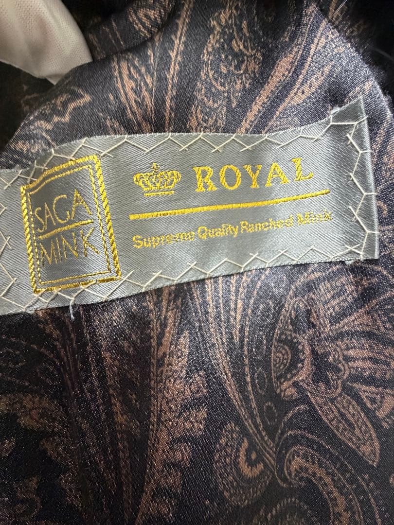 スギヤマユキヒロページSAGA MINKタグ付きのミンク毛皮ファーショール