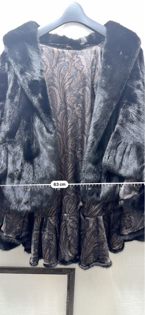 スギヤマユキヒロページSAGA MINKタグ付きのミンク毛皮ファーショール