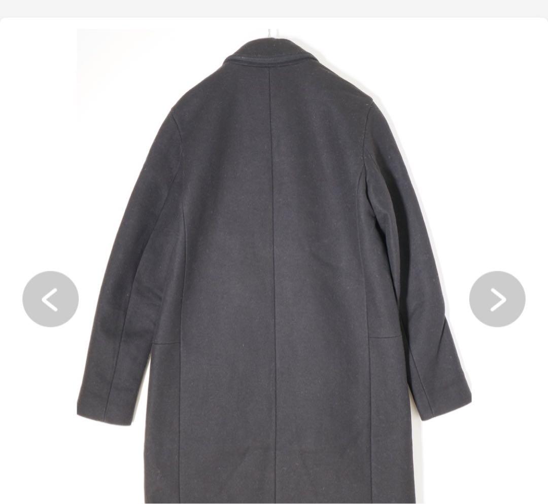 《美品〉theory ブラック チェスターコートS