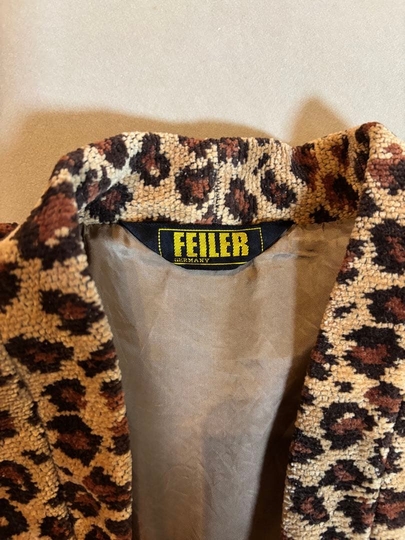 激レア品‼️FEILERフェイラー ヒョウ柄 レオパード ベスト ジップアップ