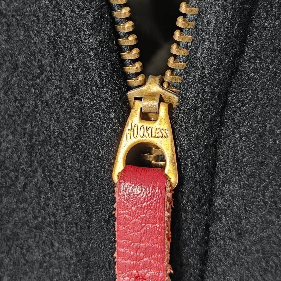 キャリー スタジャン レッド Mサイズ レザー 牛革 ウール 裏地キルティング