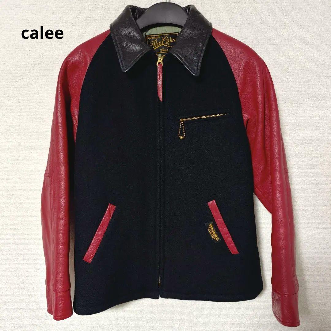 キャリー スタジャン レッド Mサイズ レザー 牛革 ウール 裏地キルティング