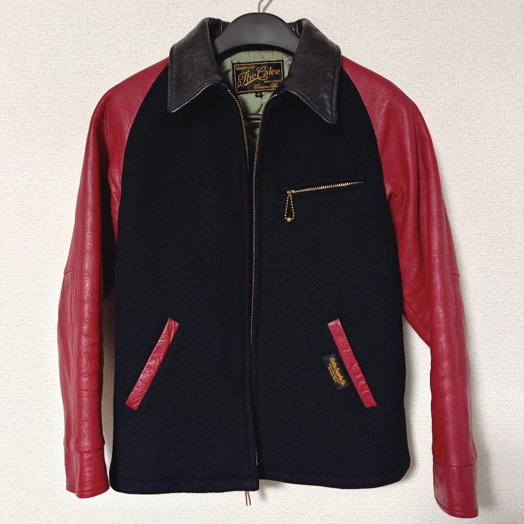 キャリー スタジャン レッド Mサイズ レザー 牛革 ウール 裏地キルティング