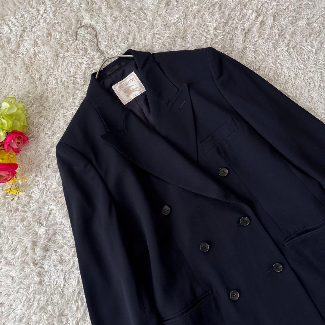 美品 バーバリー セットアップ スカートスーツ ウール ダブル フォーマル