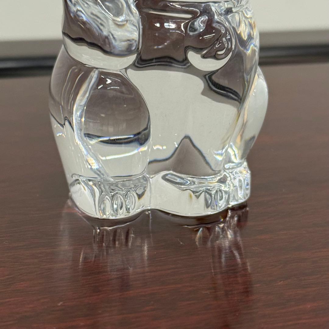H19KZ13a 美品 Baccarat バカラ 招き猫 クリア