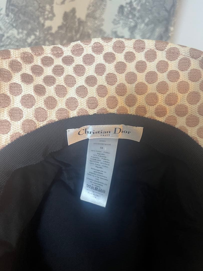 Christian Dior バケットハット ベージュ・ブラウン